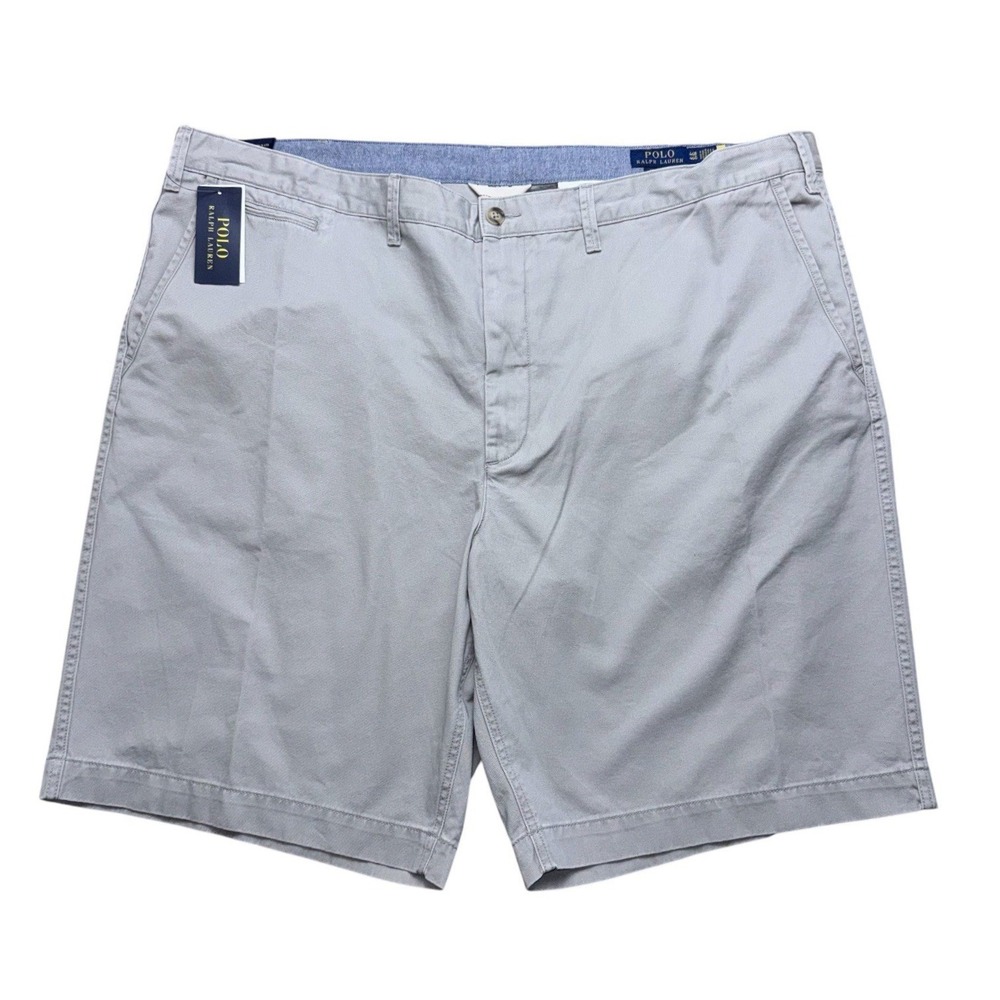 Polo Ralph Lauren Mens 46 Waist Gray Classic Fit Shorts Navy Small Logo Pony NWT